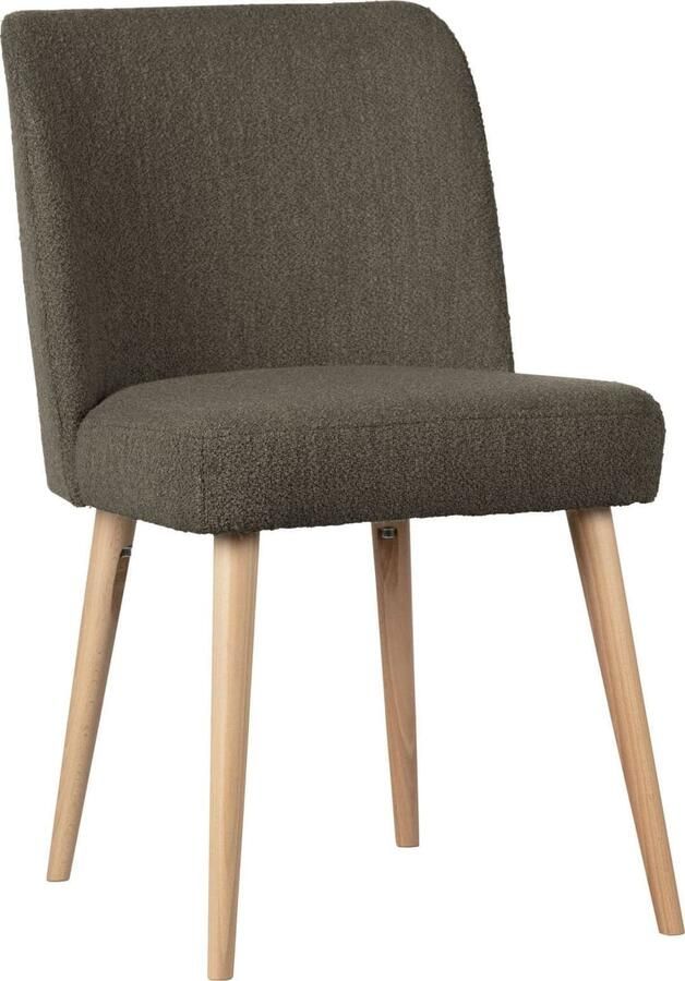 Vtwonen | Force Eetkamerstoel Boucle bruin | Zitmeubels eetkamer | Eetkamerstoel