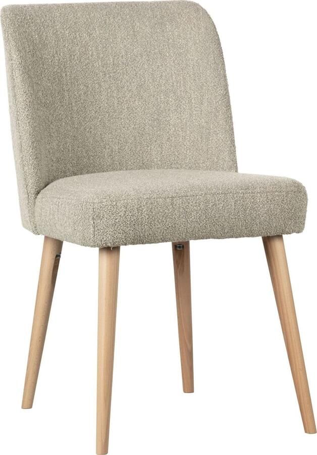 Vtwonen | Force Eetkamerstoel Boucle naturel | Zitmeubels eetkamer | Eetkamerstoel - Foto 2