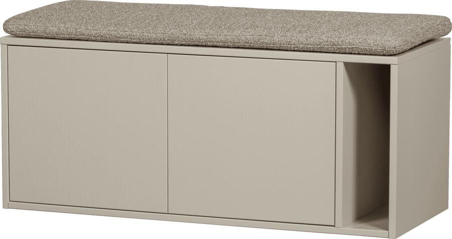Vtwonen | Settle down tv meubel bankje 108cm dust met zitkussen | Woonkamer meubels | Tv-dressoir | Tv-meubel - Foto 2