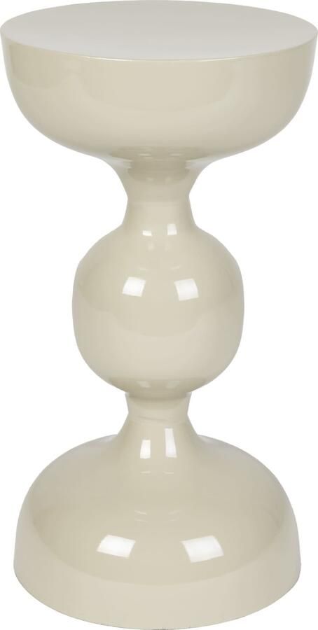 Housecraft Living Housecraft Lars Bijzettafel Rond Metaal 31x 31 cm Ivoor Wit