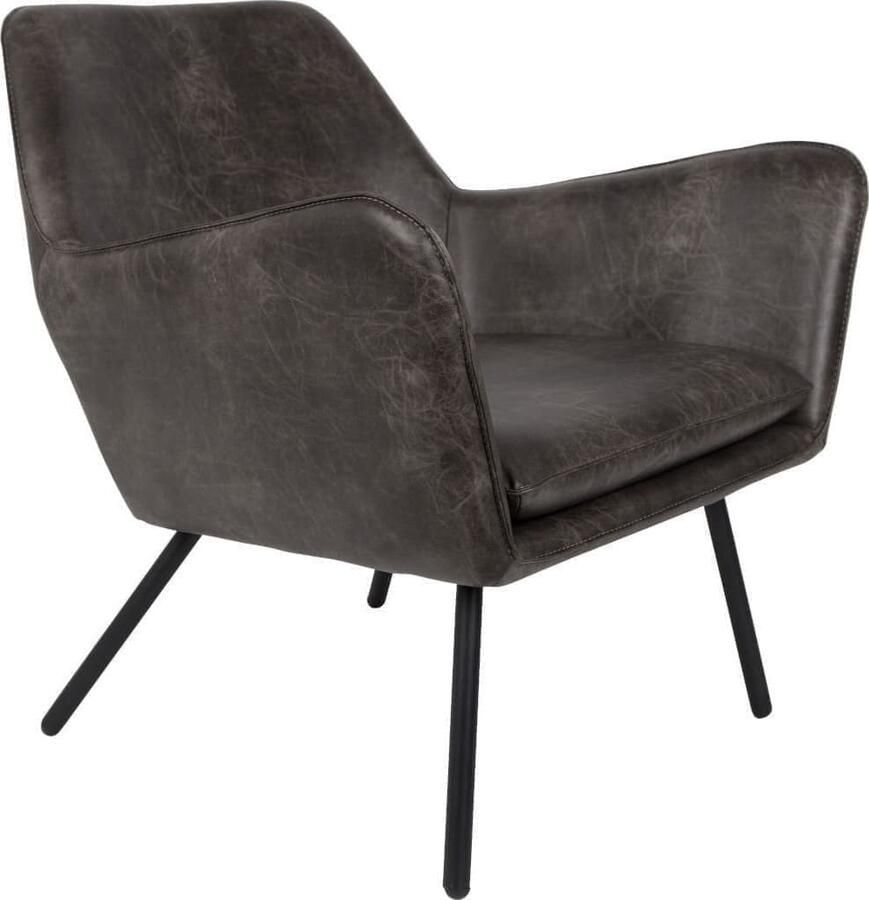 White Label Living | White Label Living | Fauteuil Bon Dark Grey | Zitmeubels woonkamer | Fauteuil | Zitmeubels woonkamer | Fauteuil