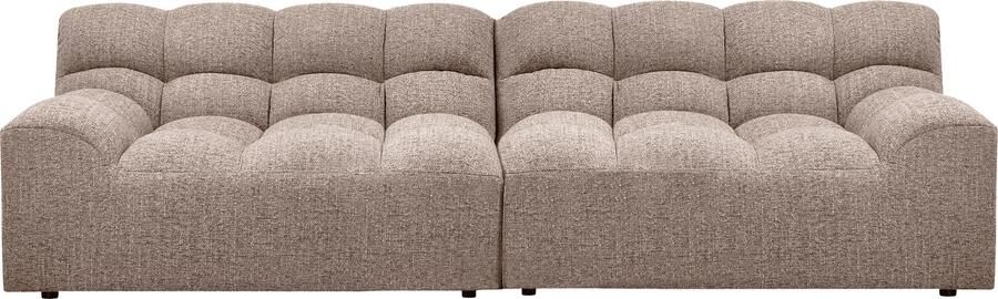 WOOOD | Allure 3-zitsbank geweven stof bruin melange | Zitmeubels woonkamer | 3-zitsbank