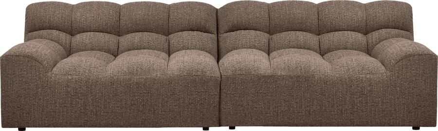 WOOOD | Allure 3-zitsbank geweven stof donkerbruin melange | Zitmeubels woonkamer | 3-zitsbank