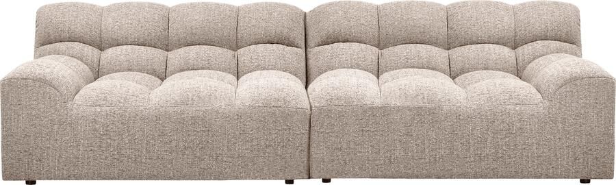 WOOOD | Allure 3-zitsbank geweven stof naturel melange | Zitmeubels woonkamer | 3-zitsbank