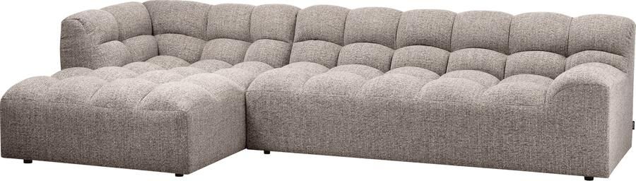 WOOOD | Allure chaise longue links geweven stof klei melange | Zitmeubels woonkamer | Hoekbank
