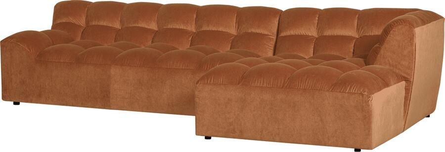 WOOOD | Allure chaise longue rechts velvet terra | Zitmeubels woonkamer | Hoekbank