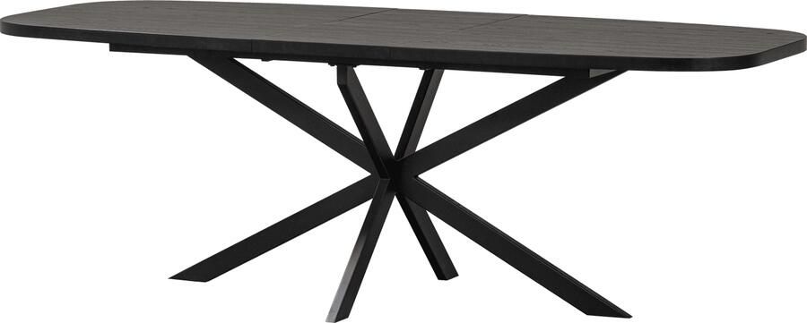 WOOOD | Arros eettafel uitschuifbaar 180-220x90cm mdf zwart | Eettafels | Uitschuiftafel - Foto 4