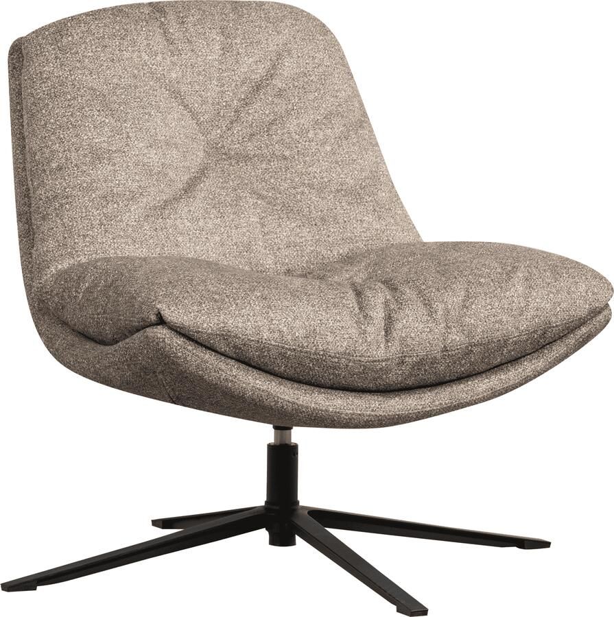 WOOOD | Arve draaifauteuil bedrukte stof naturel melange | Zitmeubels woonkamer | Draaifauteuil - Foto 3