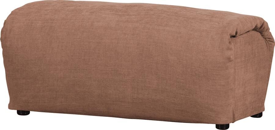 WOOOD | Baggy hocker geweven chenille oudroze | Zitmeubels woonkamer | Hocker