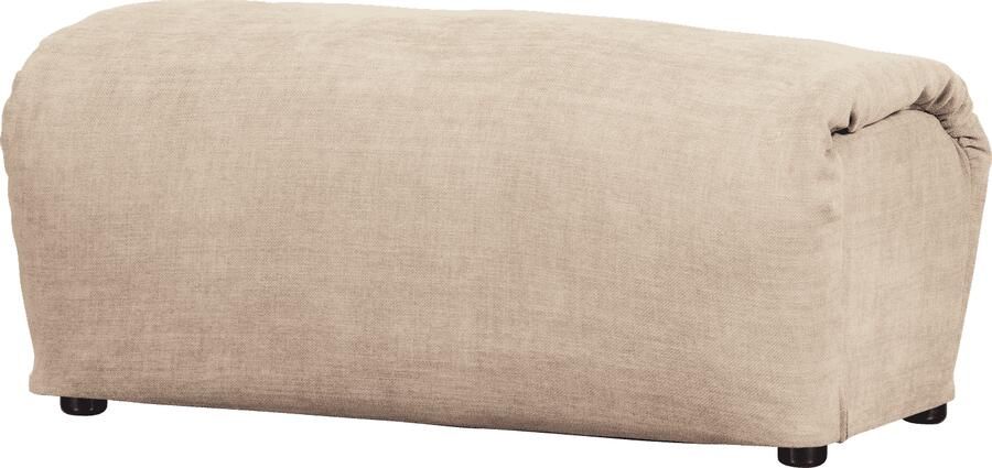 WOOOD | Baggy hocker geweven chenille zand | Zitmeubels woonkamer | Hocker