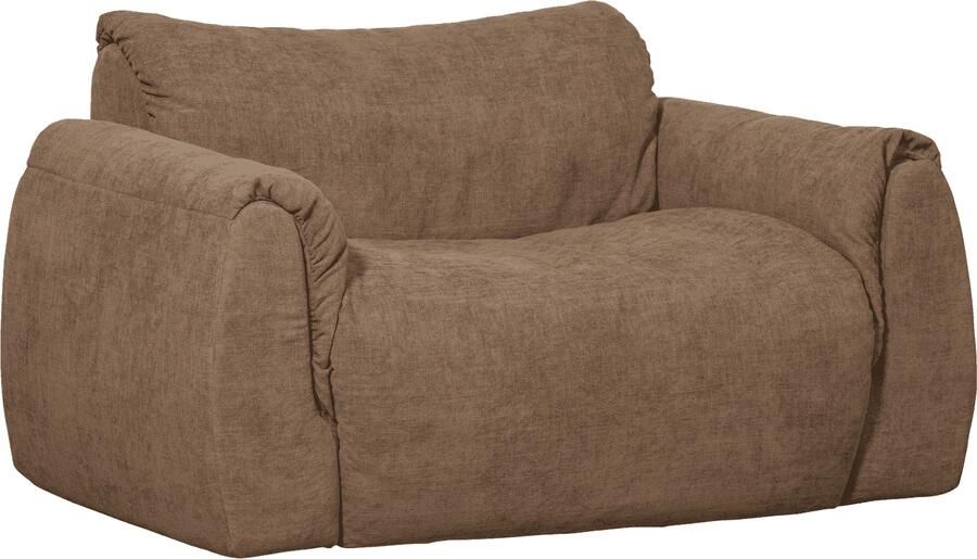 WOOOD | Baggy loveseat geweven chenille bruin | Zitmeubels woonkamer | Loveseat
