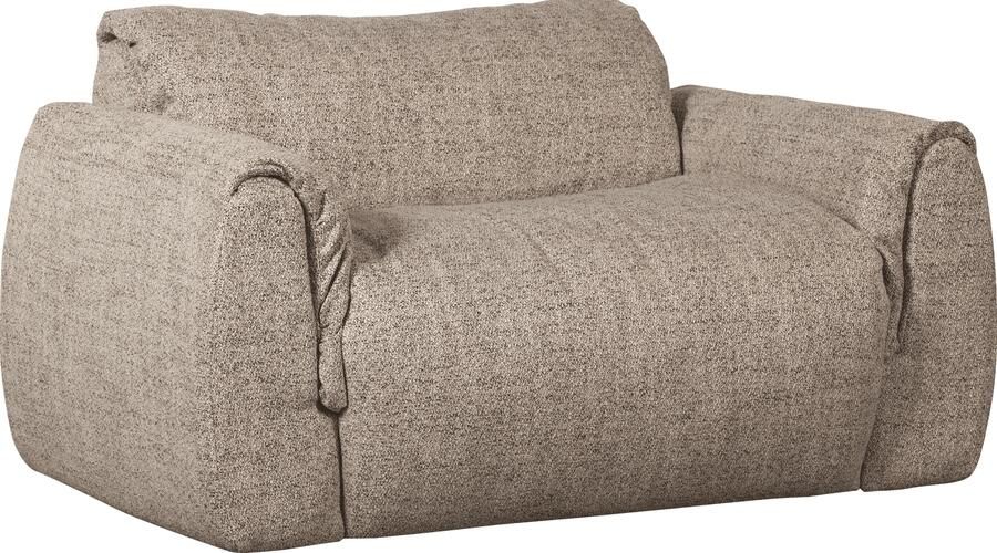 WOOOD | Baggy loveseat geweven stof bruin melange | Zitmeubels woonkamer | Loveseat