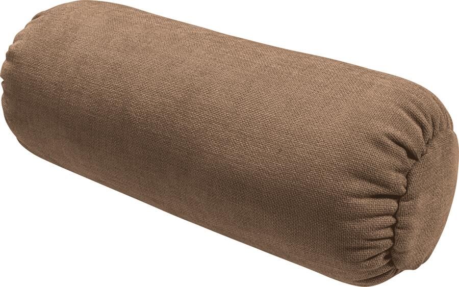 WOOOD | Baggy rolkussen 50xo23cm geweven chenille bruin | Woonaccessoires | Sierkussen