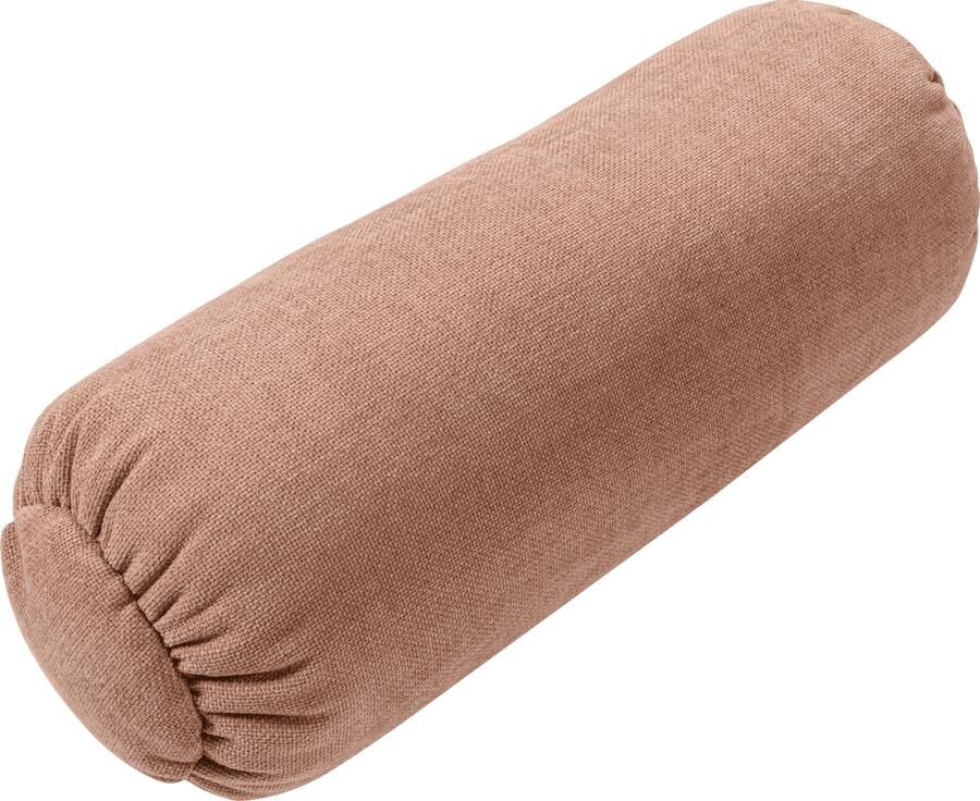 WOOOD | Baggy rolkussen 50xo23cm geweven chenille oudroze | Woonaccessoires | Sierkussen