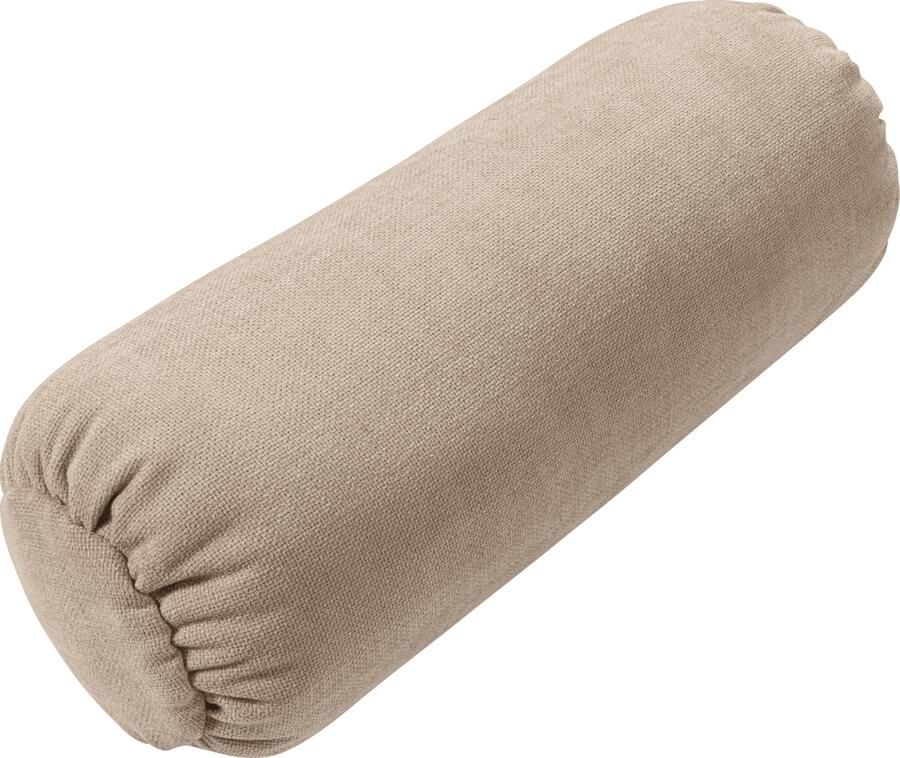 WOOOD | Baggy rolkussen 50xo23cm geweven chenille zand | Woonaccessoires | Sierkussen