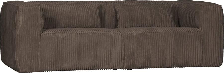 WOOOD | Bean 3 5-zitsbank Grove Ribstof Mud | Zitmeubels woonkamer | 3 5-zitsbank