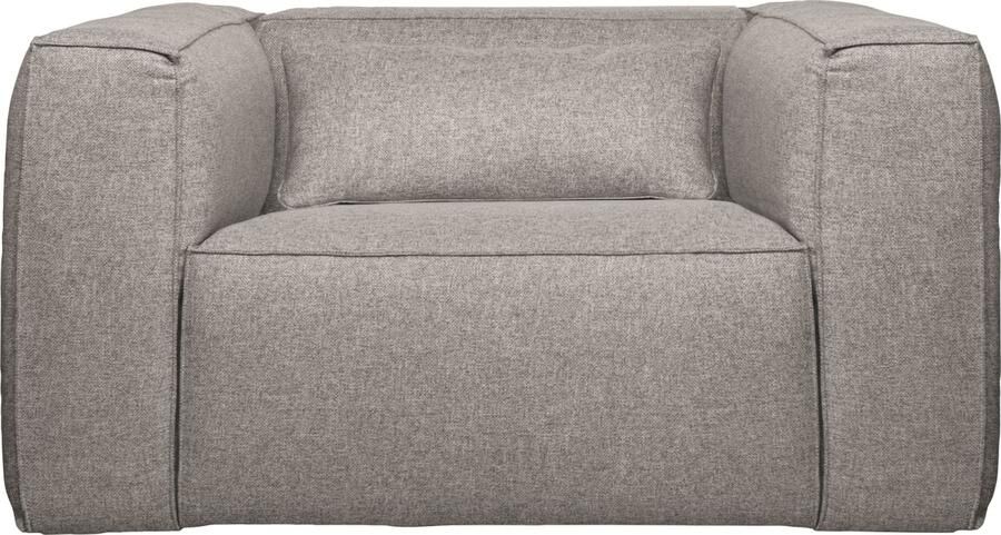 WOOOD | Bean Fauteuil Incl. Kussen Lichtgrijs Gemeleerd | Zitmeubels woonkamer | Fauteuil