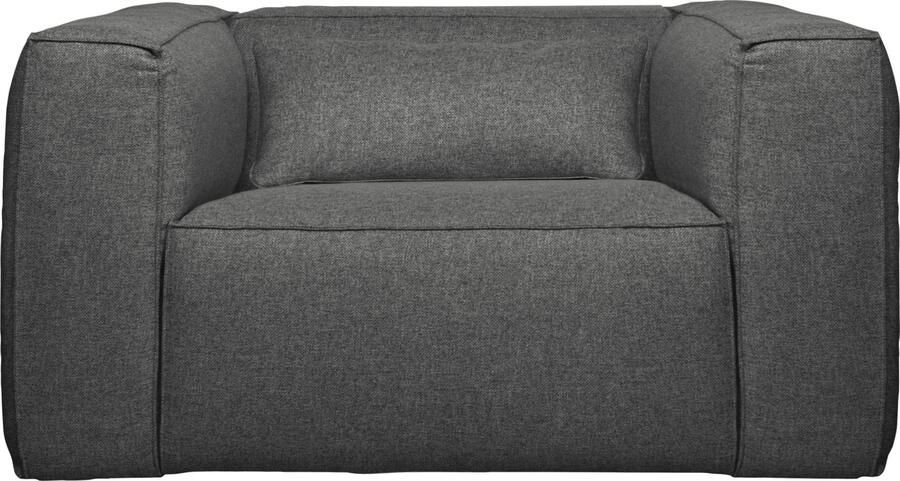 WOOOD | Bean Fauteuil Incl. Kussen Middengrijs Gemeleerd | Zitmeubels woonkamer | Fauteuil