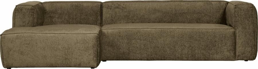 WOOOD | Bean Hoekbank Links Structure Velvet Moss | Zitmeubels woonkamer | HoekbankModulaire banken