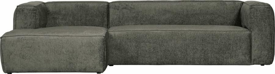 WOOOD | Bean Hoekbank Links Structure Velvet Waterplant | Zitmeubels woonkamer | HoekbankModulaire banken