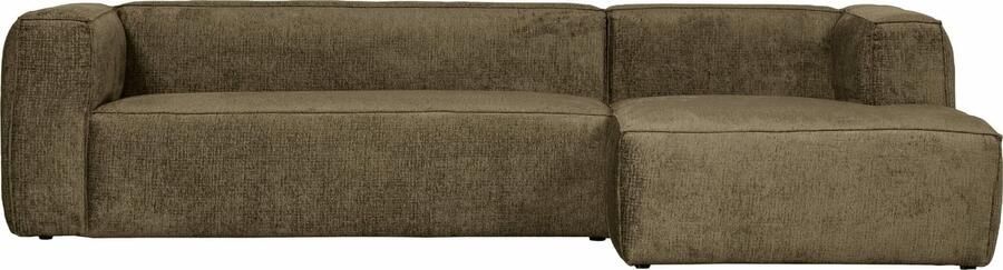 WOOOD | Bean Hoekbank Rechts Structure Velvet Moss | Zitmeubels woonkamer | HoekbankModulaire banken