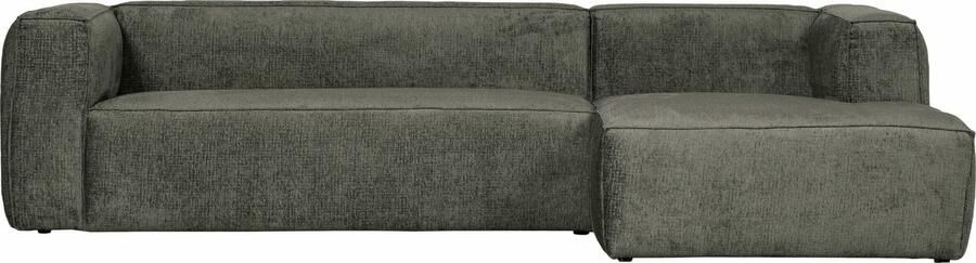 WOOOD | Bean Hoekbank Rechts Structure Velvet Waterplant | Zitmeubels woonkamer | HoekbankModulaire banken