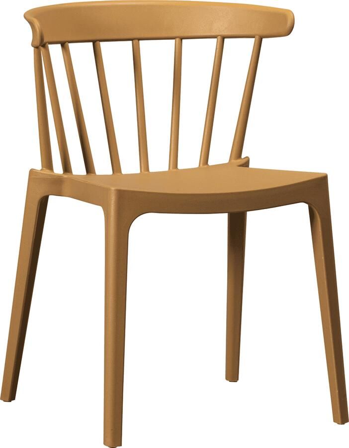 WOOOD | Bliss tuinstoel met spijlen karamel melange | Tuinmeubelen | Tuinstoel