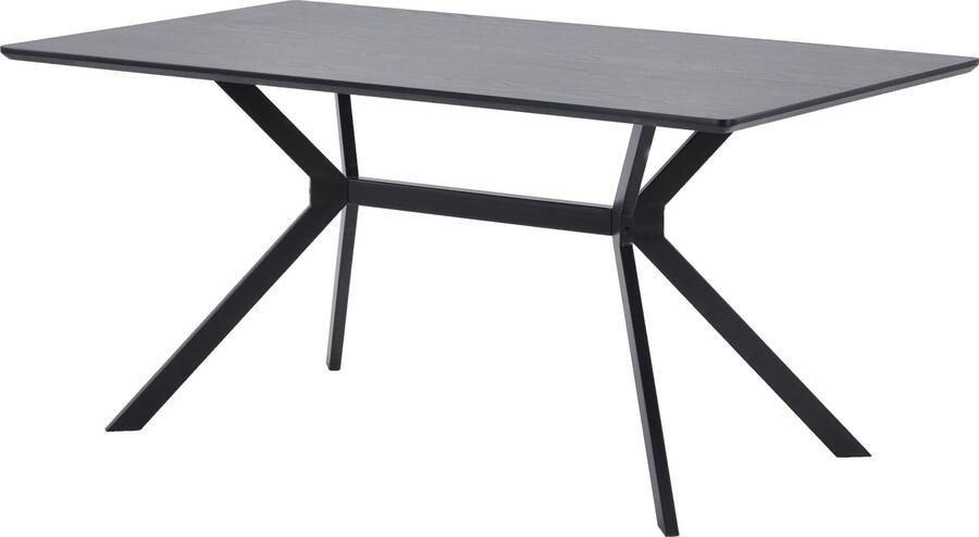 WOOOD | Bruno Eettafel Rechthoek Mdf Zwart 160x90cm | Eettafels | Eettafel - Foto 3