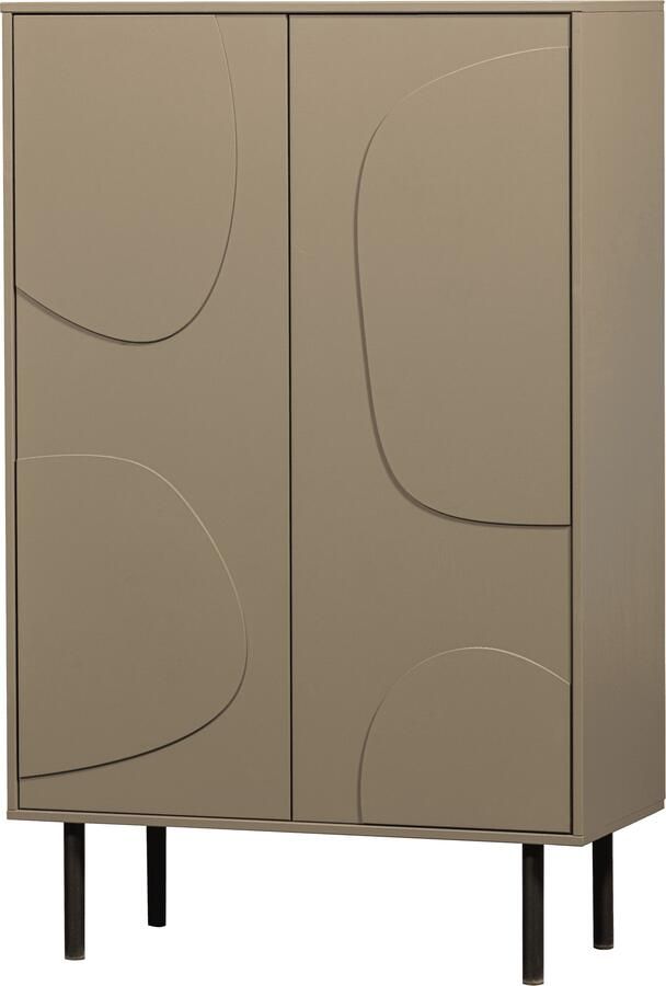 WOOOD Highboard Cadiz midi-kast Hoge kast met speels versierde deuren breedte 85 cm hoogte 135 cm - Foto 6