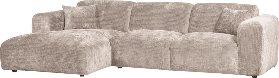 WOOOD | Cloud chaise longue links geweven chenille naturel | Zitmeubels woonkamer | HoekbankModulaire banken - Foto 2