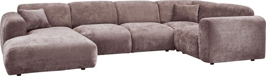 WOOOD | Cloud hoekbank rechts geweven chenille taupe | Zitmeubels woonkamer | HoekbankModulaire banken