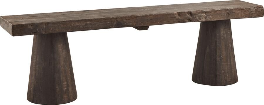 WOOOD | Clyde bankje hout donkerbruin | Zitmeubels woonkamer | 2-zitsbank - Foto 2