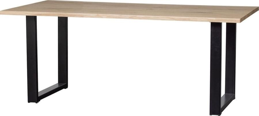 WOOOD | Combi-Eettafel: boomstam eiken 180x90&u-poot | Eettafels | Eettafel - Foto 3