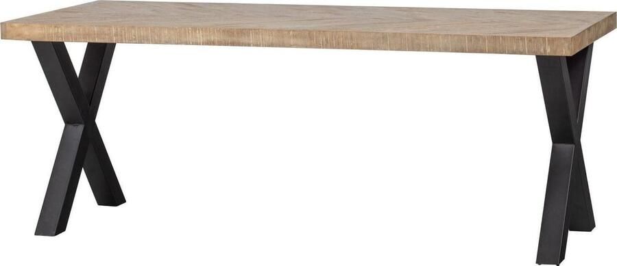 WOOOD | Combi-Eettafel: mango visgraat 200x90&alkmaar poot | Eettafels | Eettafel - Foto 2