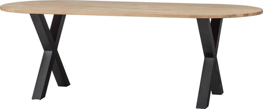 WOOOD | Combi-Eettafel: ovaal eiken onbeh&alkmaar poot | Eettafels | Eettafel - Foto 3