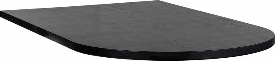 WOOOD | Eettafel Lungo Eindblad Rond Essen Blacknight Matt | Eettafels | Tafelblad