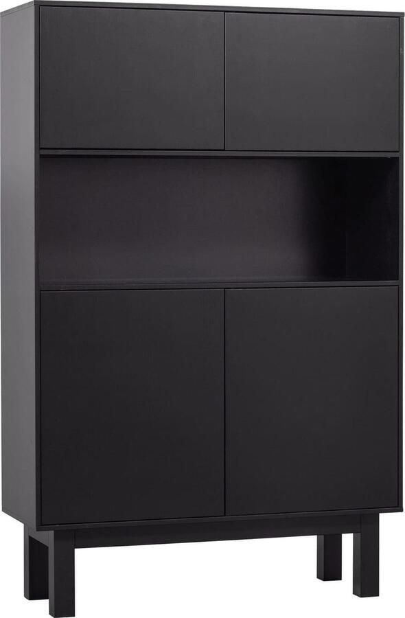 WOOOD Exclusive | Finca Buffet- Drankkast Grenen Diep Zwart | Woonkamer meubels | BuffetkastKastWandkast - Foto 13