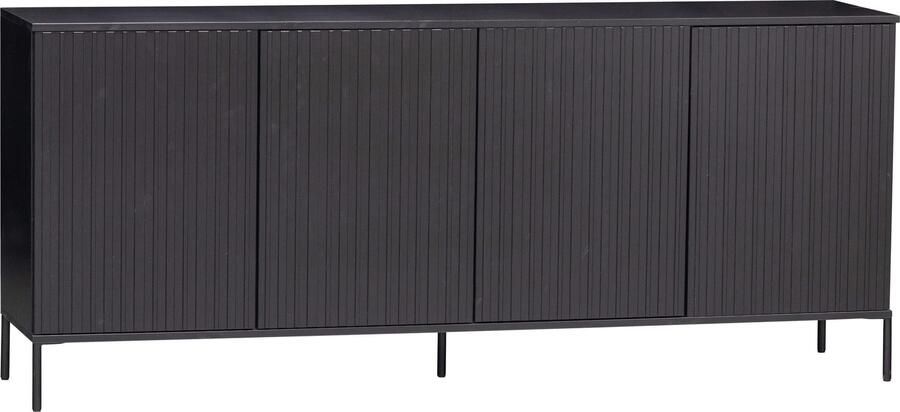 WOOOD Exclusive | Gravure New Dressoir 200cm Grenen Zwart | Woonkamer meubels | Dressoir - Foto 10