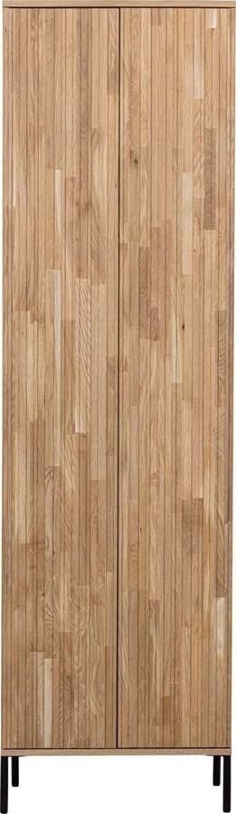 WOOOD Exclusive | Gravure New Hoge Kast + Lade Eiken Blanke Lak | Woonkamer meubels | BergkastKastWandkast