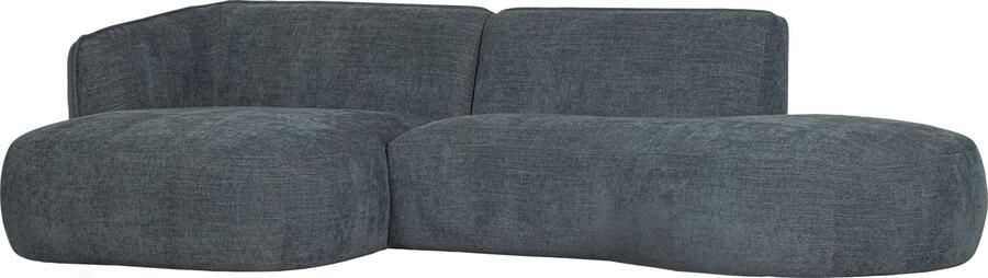 WOOOD Exclusive | Hoekbank Polly Chaise Longue Links Blauw groen | Zitmeubels woonkamer | HoekbankModulaire banken