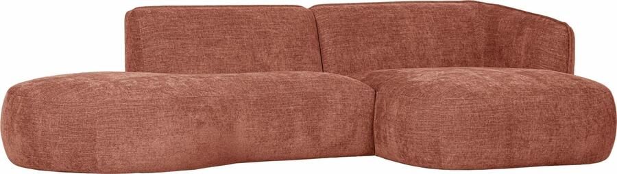 WOOOD Exclusive | Hoekbank Polly Chaise Longue Rechts Roze | Zitmeubels woonkamer | HoekbankModulaire banken