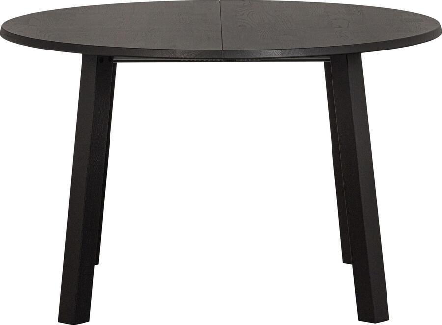WOOOD Exclusive | Lange Jan Uitschuifbare Eettafel Rond Eiken Blacknight | Eettafels | Uitschuiftafel