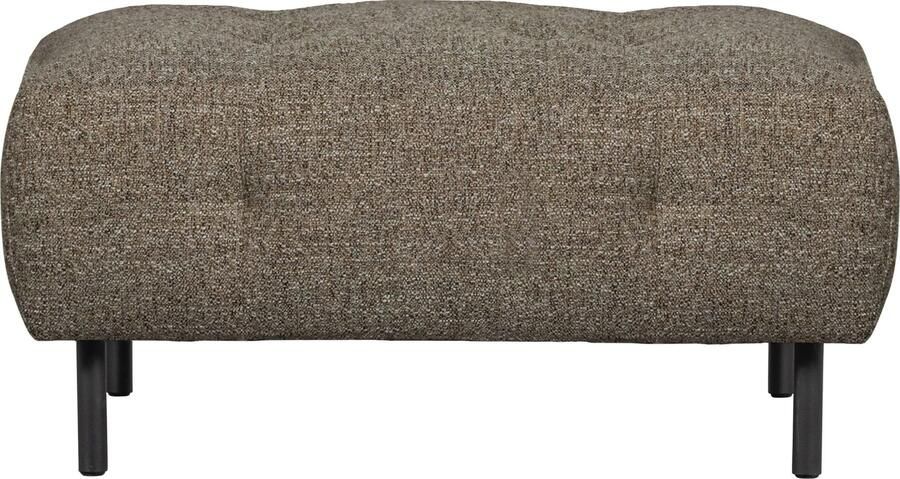 WOOOD Exclusive | Lloyd Hocker Grof Geweven Donkerbruin Melange | Zitmeubels woonkamer | Hocker