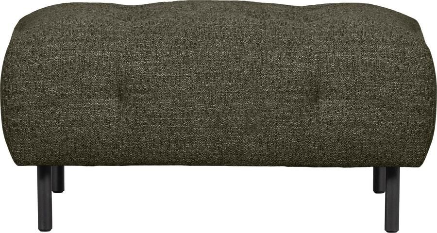 WOOOD Exclusive | Lloyd Hocker Grof Geweven Groen Melange | Zitmeubels woonkamer | Hocker