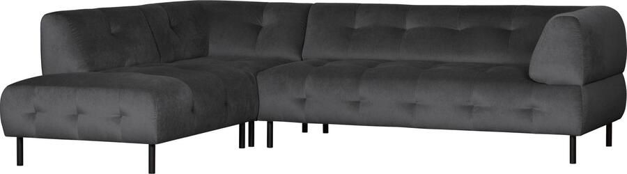 WOOOD Exclusive | Lloyd Hoekbank Links Gewassen Fluweel Cast Iron | Zitmeubels woonkamer | HoekbankModulaire banken