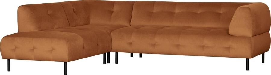WOOOD Exclusive | Lloyd Hoekbank Links Gewassen Fluweel Cinnamon | Zitmeubels woonkamer | HoekbankModulaire banken