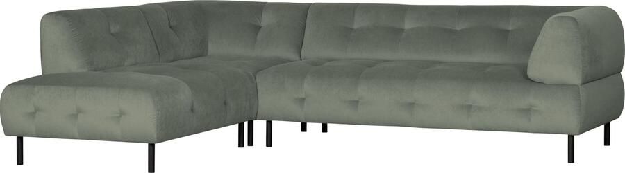 WOOOD Exclusive | Lloyd Hoekbank Links Gewassen Fluweel Waterplant | Zitmeubels woonkamer | HoekbankModulaire banken