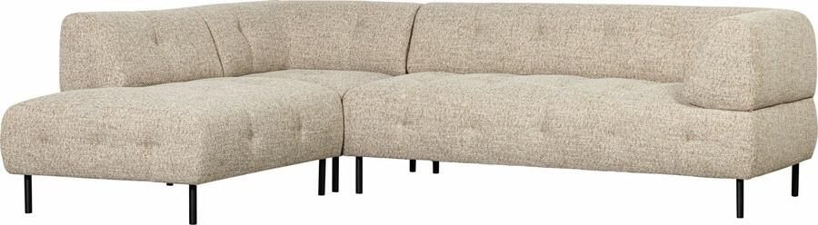 WOOOD Exclusive | Lloyd Hoekbank Links Grof Geweven Naturel Melange | Zitmeubels woonkamer | HoekbankModulaire banken