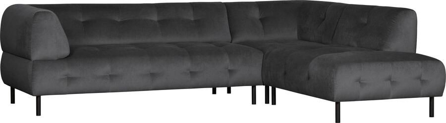 WOOOD Exclusive | Lloyd Hoekbank Rechts Gewassen Fluweel Cast Iron | Zitmeubels woonkamer | HoekbankModulaire banken