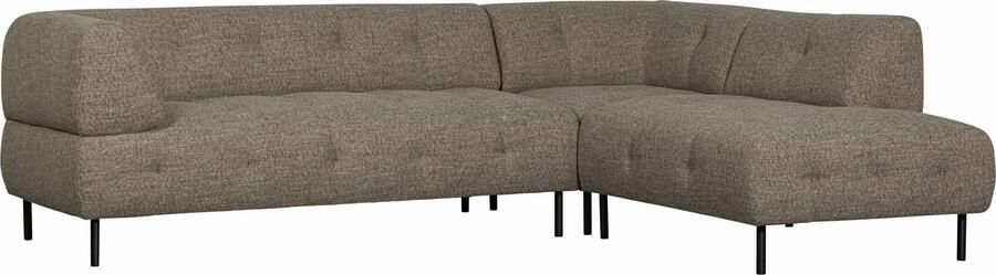 WOOOD Exclusive | Lloyd Hoekbank Rechts Grof Geweven Donkerbruin Melange | Zitmeubels woonkamer | HoekbankModulaire banken